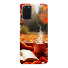 Чехол с уникальным дизайном «Осень с кофе» для Samsung Galaxy S20 – Кофе и дождь