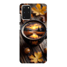 Чехол с уникальным дизайном «Осень с кофе» для Samsung Galaxy S20 – Тёмный кофе