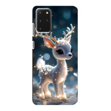 Яркий чехол для Samsung Galaxy S20 с Зимними Оленятами – Блистающий оленёнок