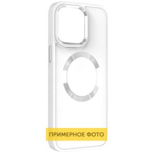 TPU чехол Bonbon Metal Style with MagSafe для Samsung Galaxy S21 FE (Белый)