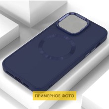 TPU чехол Bonbon Metal Style with MagSafe для Samsung Galaxy S21 FE – Синий