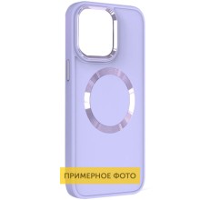 TPU чехол Bonbon Metal Style with MagSafe для Samsung Galaxy S21 FE (Сиреневый)