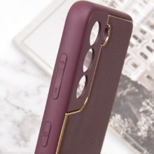 Шкіряний чохол Xshield для Samsung Galaxy S21 FE – Бордовий
