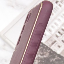 Шкіряний чохол Xshield для Samsung Galaxy S21 FE – Бордовий