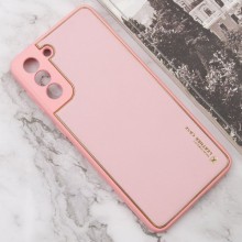 Шкіряний чохол Xshield для Samsung Galaxy S21 FE – Рожевий