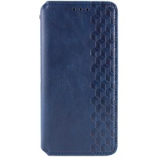 Шкіряний чохол книжка GETMAN Cubic (PU) для Samsung Galaxy S21 FE – Синій