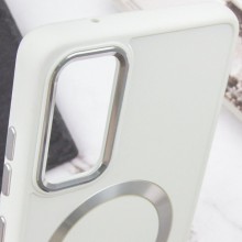 TPU чехол Bonbon Metal Style with MagSafe для Samsung Galaxy S21 FE – Белый