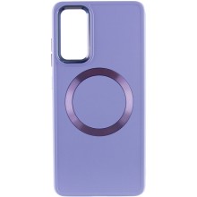 TPU чехол Bonbon Metal Style with MagSafe для Samsung Galaxy S21 FE – Сиреневый