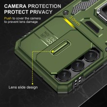 Ударостійкий чохол Camshield Army Ring для Samsung Galaxy S21 FE – Оливковий