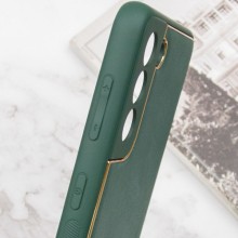Кожаный чехол Xshield для Samsung Galaxy S21 FE – Зеленый