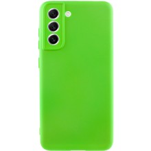 Чехол Silicone Cover Lakshmi Full Camera (A) для Samsung Galaxy S21 FE (Салатовый)