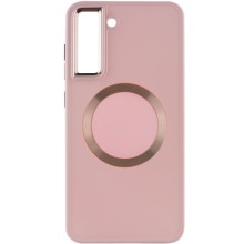 TPU чехол Bonbon Metal Style with MagSafe для Samsung Galaxy S21 FE – Розовый