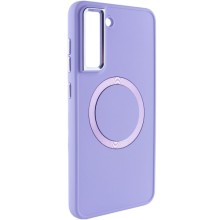 TPU чехол Bonbon Metal Style with MagSafe для Samsung Galaxy S21 FE – Сиреневый