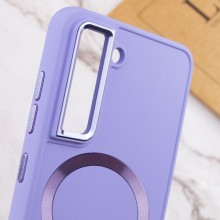 TPU чохол Bonbon Metal Style with MagSafe для Samsung Galaxy S21 FE – Бузковий