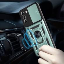 Ударостійкий чохол Camshield Serge Ring для Samsung Galaxy S21 FE – Зелений