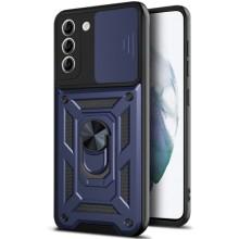 Ударостійкий чохол Camshield Serge Ring для Samsung Galaxy S21 FE – Синій