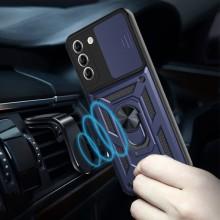 Ударостійкий чохол Camshield Serge Ring для Samsung Galaxy S21 FE – Синій