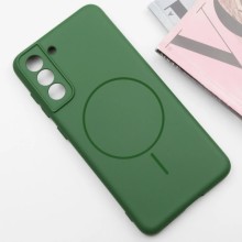 Чохол Silicone Cover Lakshmi Full Camera (AA) with MagFit для Samsung Galaxy S21 FE – Зелений