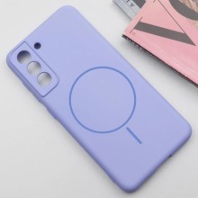 Чохол Silicone Cover Lakshmi Full Camera (AA) with MagFit для Samsung Galaxy S21 FE – Бузковий