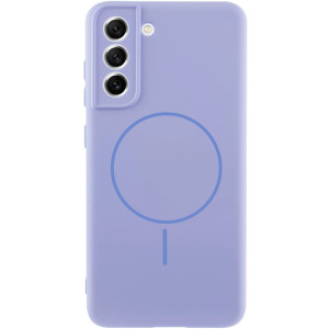 Чехол Silicone Cover Lakshmi Full Camera (AA) with Magnetic Fit для Samsung Galaxy S21 FE – Сиреневый
