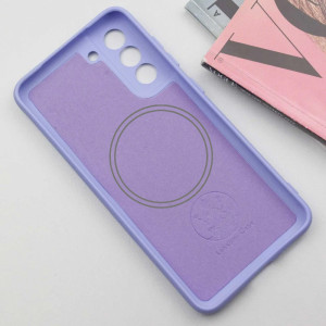 Чехол Silicone Cover Lakshmi Full Camera (AA) with Magnetic Fit для Samsung Galaxy S21 FE – Сиреневый