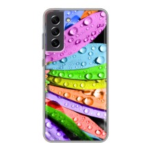 Чехлы (ART) Цветы на Samsung Galaxy S21 FE (VPrint) (Семицветик)