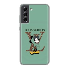 Чехлы Луи Витон для Samsung Galaxy S21 FE (AlphaPrint - LOUIS VUITTON) (Микки Маус LV)