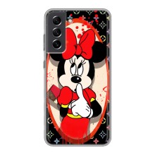 Чехол Disney Mouse Samsung Galaxy S21 FE (PREMIUMPrint) (Минни Маус ЛВ)