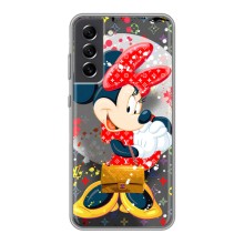 Чехол Disney Mouse Samsung Galaxy S21 FE (PREMIUMPrint) (Minni с бантиком)