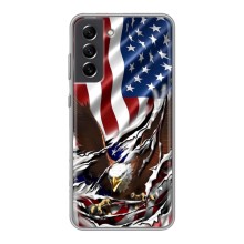 Чехол Флаг USA для Samsung Galaxy S21 FE (Флаг USA)