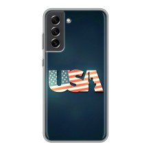 Чехол Флаг USA для Samsung Galaxy S21 FE (USA)