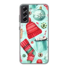 Чехол Санта Клаус для Samsung Galaxy S21 FE (Одежда)