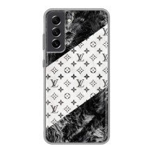 Чехол Стиль Louis Vuitton на Samsung Galaxy S21 FE (LV на белом)