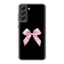 Чехол банты для Samsung Galaxy S21 FE – Бант на черном