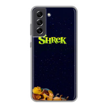 Чехол с мультфильмом Шрек на Samsung Galaxy S21 FE – Шрек лого