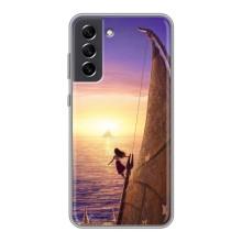 Чехол с мультфильмом Моана Samsung Galaxy S21 FE (Моана в море)