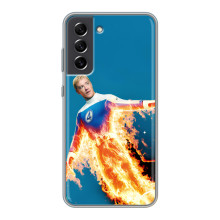 Чохол з принтом Фантастична четвірка для Samsung Galaxy S21 FE – Людина-факел