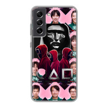 Чехол Гра в кальмара для Samsung Galaxy S21 FE – Персонажи игры кальмара