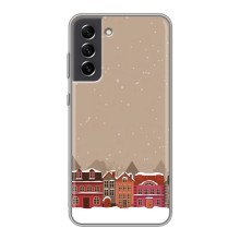 Новогодние, Праздничные Чехлы для Samsung Galaxy S21 FE - 2024 год (Зимний город)