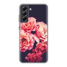 Чехлы с тематикой "ЦВЕТЫ" на Samsung Galaxy S21 FE (Бутоны)