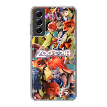 Силіконовий чохол з принтом Зоотрополіс для Samsung Galaxy S21 FE – Колаж героїв