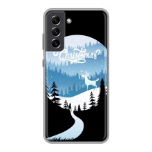Силиконовый бампер на рождество для Samsung Galaxy S21 FE – Рождественский Олень