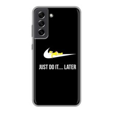 Силиконовый Чехол на Samsung Galaxy S21 FE с картинкой Nike (Later)