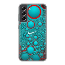 Силиконовый Чехол на Samsung Galaxy S21 FE с картинкой Nike (Найк зеленый)