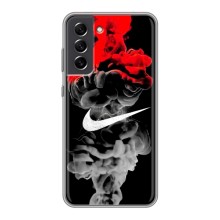 Силиконовый Чехол на Samsung Galaxy S21 FE с картинкой Nike (Nike дым)