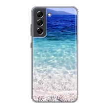 Силиконовый чехол с КАРТИНКАМИ лето для Samsung Galaxy S21 FE (AlphaPrint) (Море)