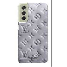 Текстурный Чехол Louis Vuitton для Самсунг С21 ФЕ (Белый ЛВ)