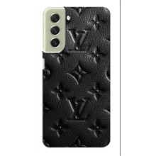 Текстурный Чехол Louis Vuitton для Самсунг С21 ФЕ (Черный ЛВ)