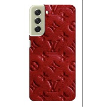 Текстурний Чохол Louis Vuitton для Самсунг С21 ФЕ – Червоний ЛВ