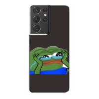 Чехлы с картинкой  Жаба Мем на Samsung Galaxy S21 Plus – Плач лягушки